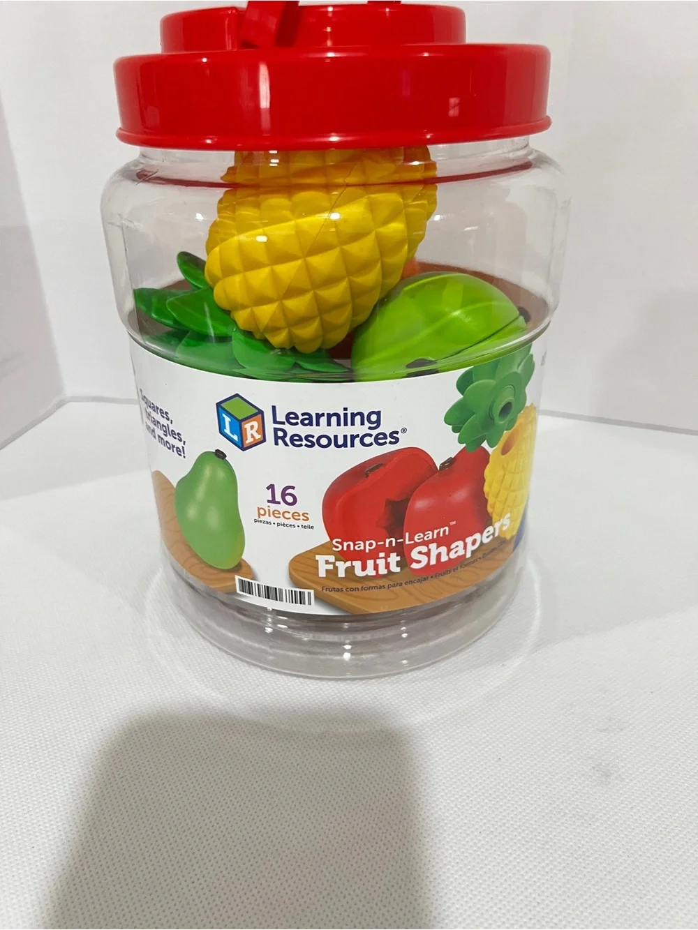 Learning Resources Snap-N-Learn Fruit Shapers 16 Pieces Ages 2+ Shape & Colors